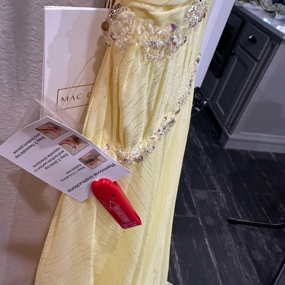 Mac Duggal Strapless Sunshine Gown - Picture 9 of 9